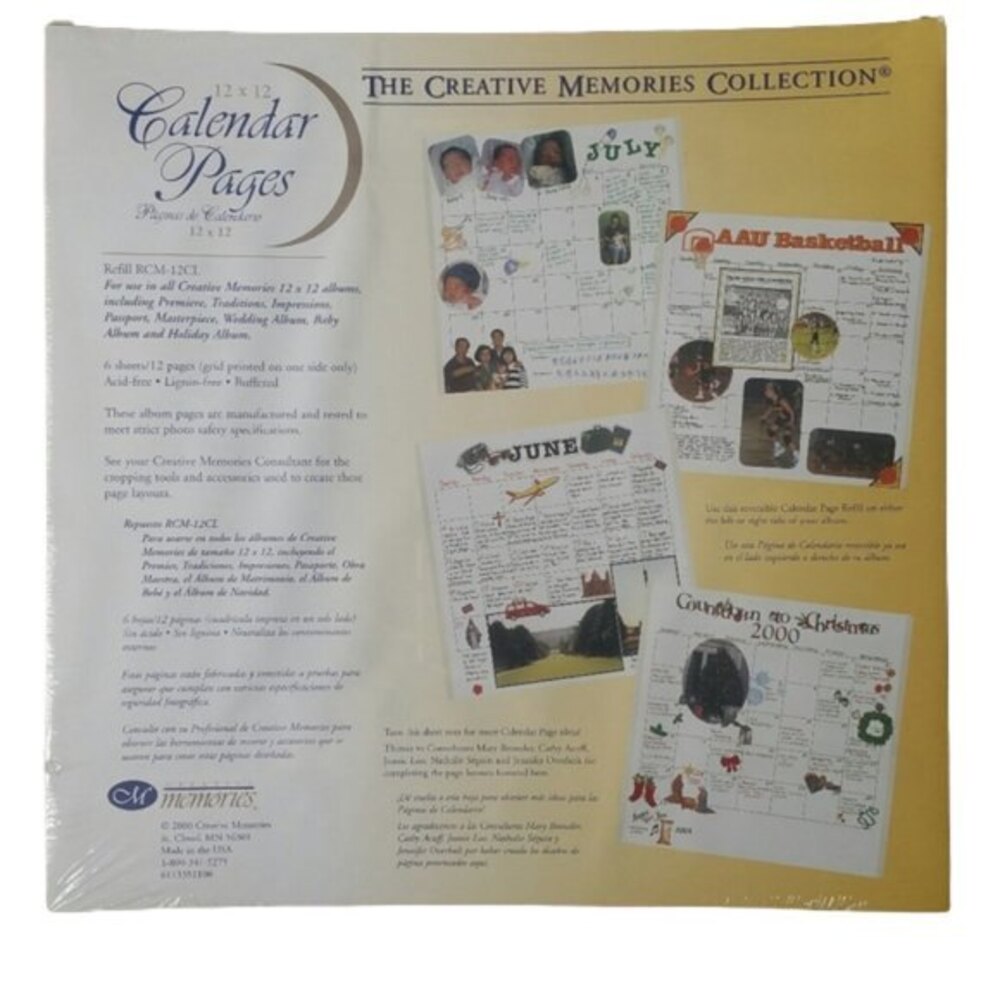 The Creative Memories Collection Calendar Pages